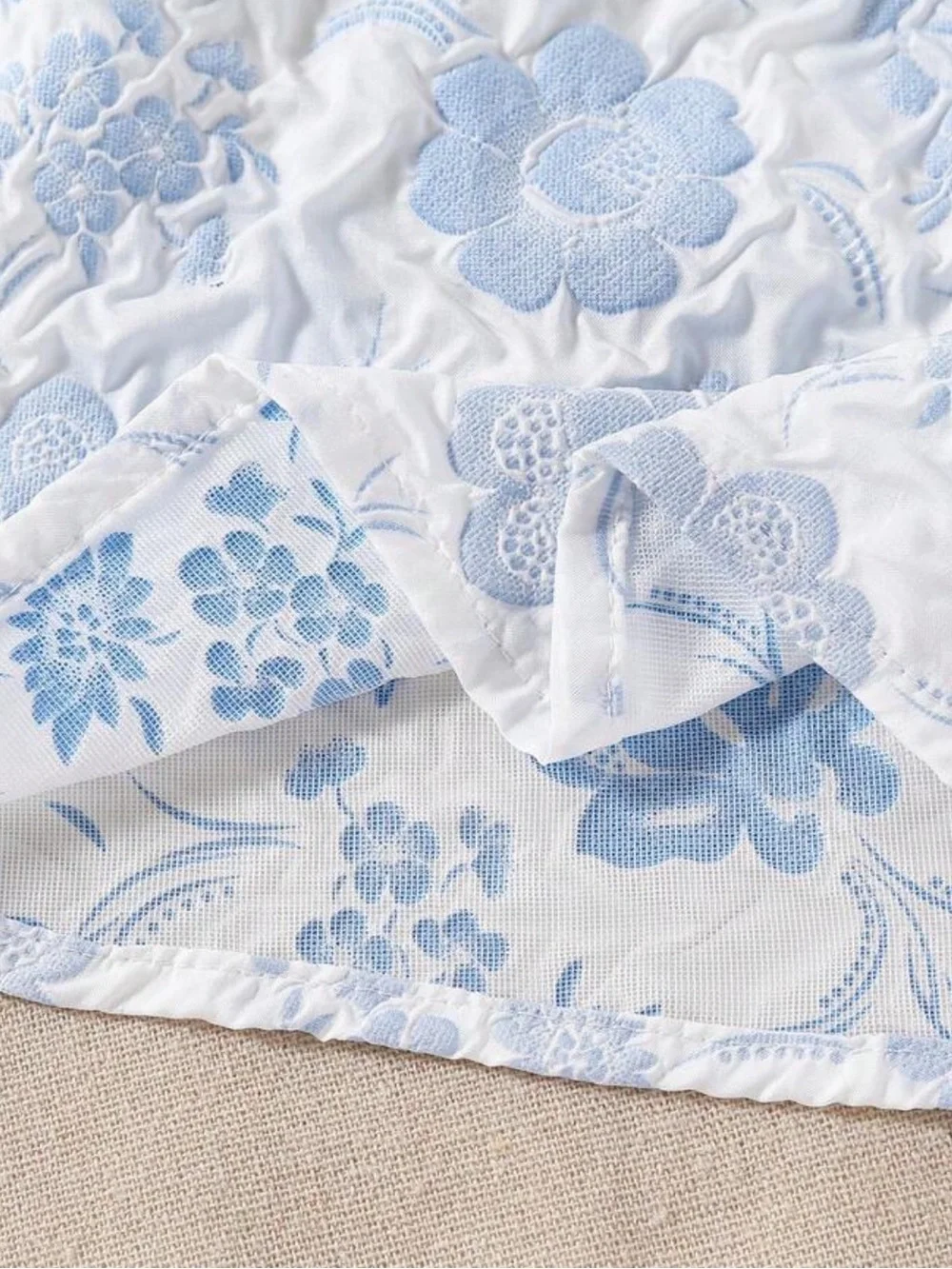 NWT Blue & White Floral Jacquard Bow Dress Toddler Girl 2T–3T Tea Party Dress